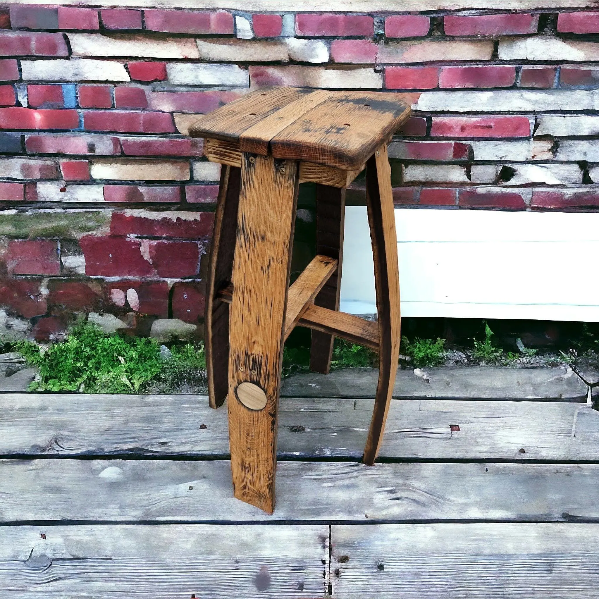 Whiskey Barrel Bar Stool