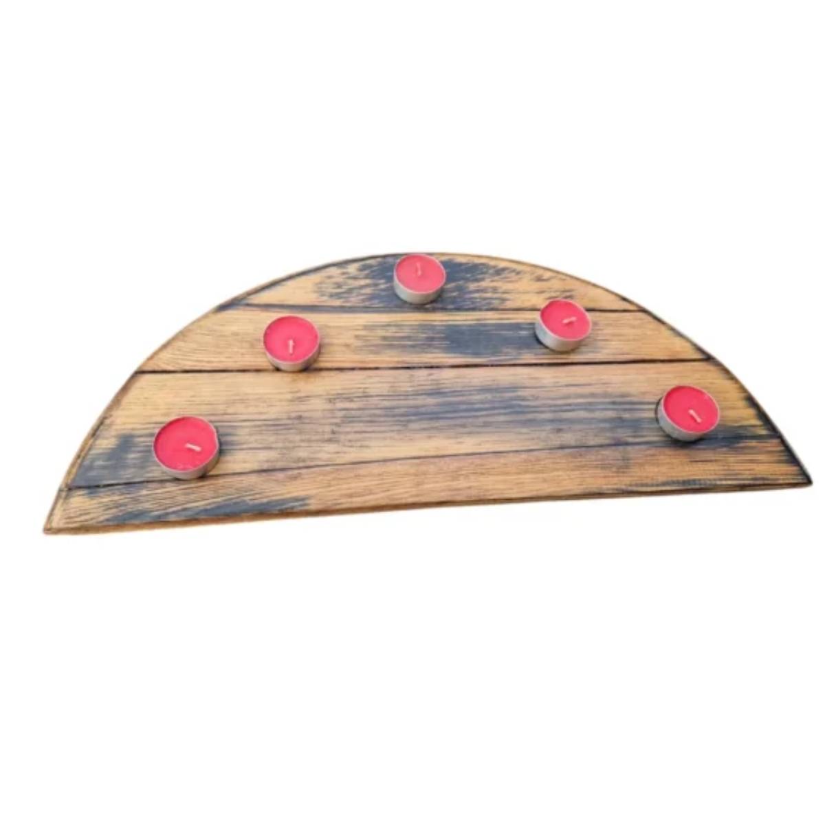 whiskey barrel tealight holder