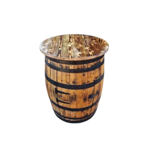 whiskey barrel table
