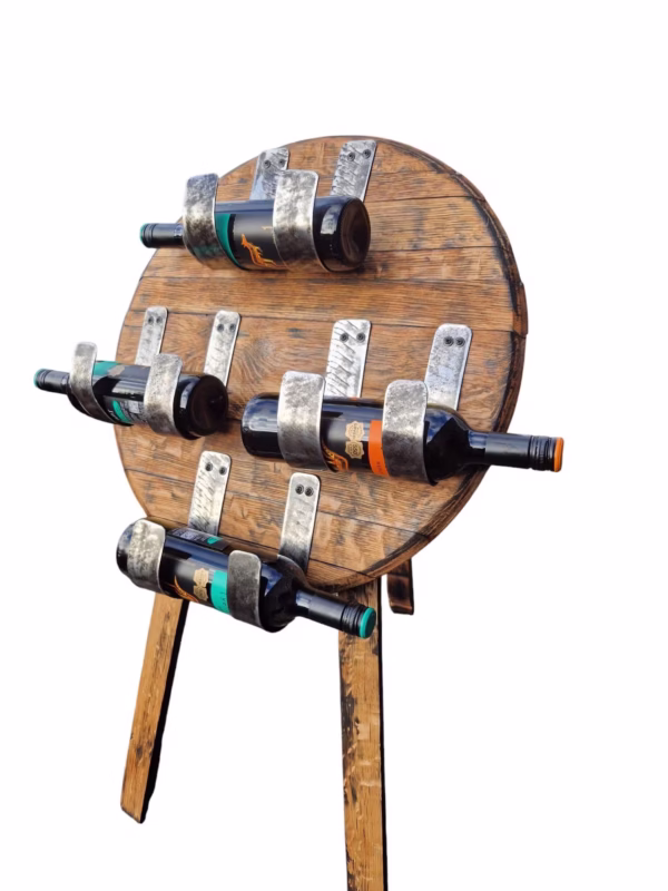 circular barrel wine rack