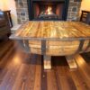 whiskey barrel coffee table