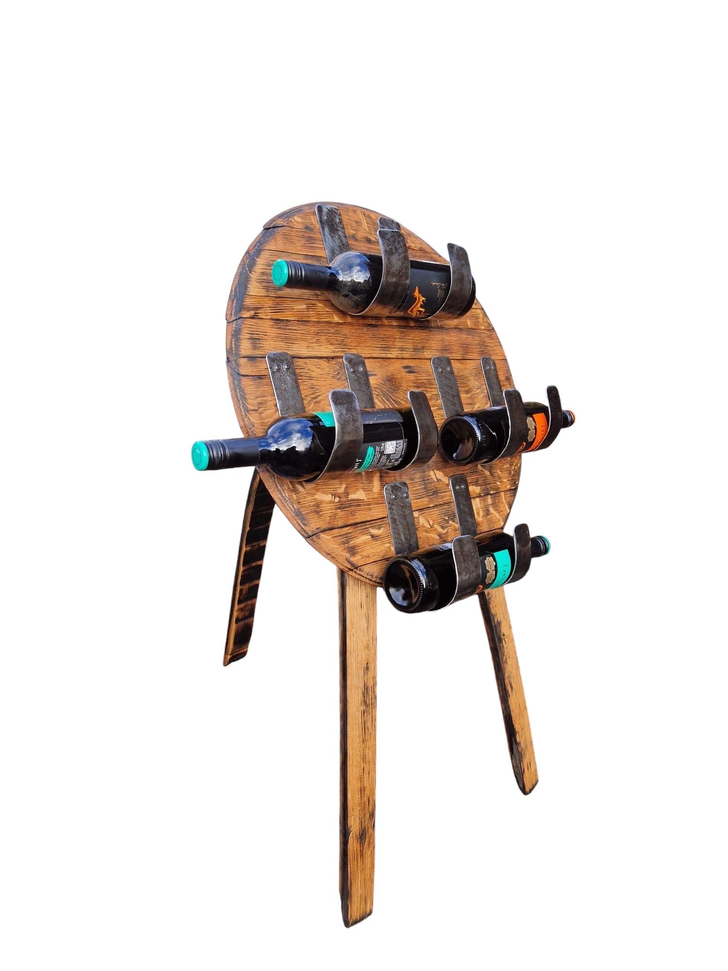 circular barrel wine rack
