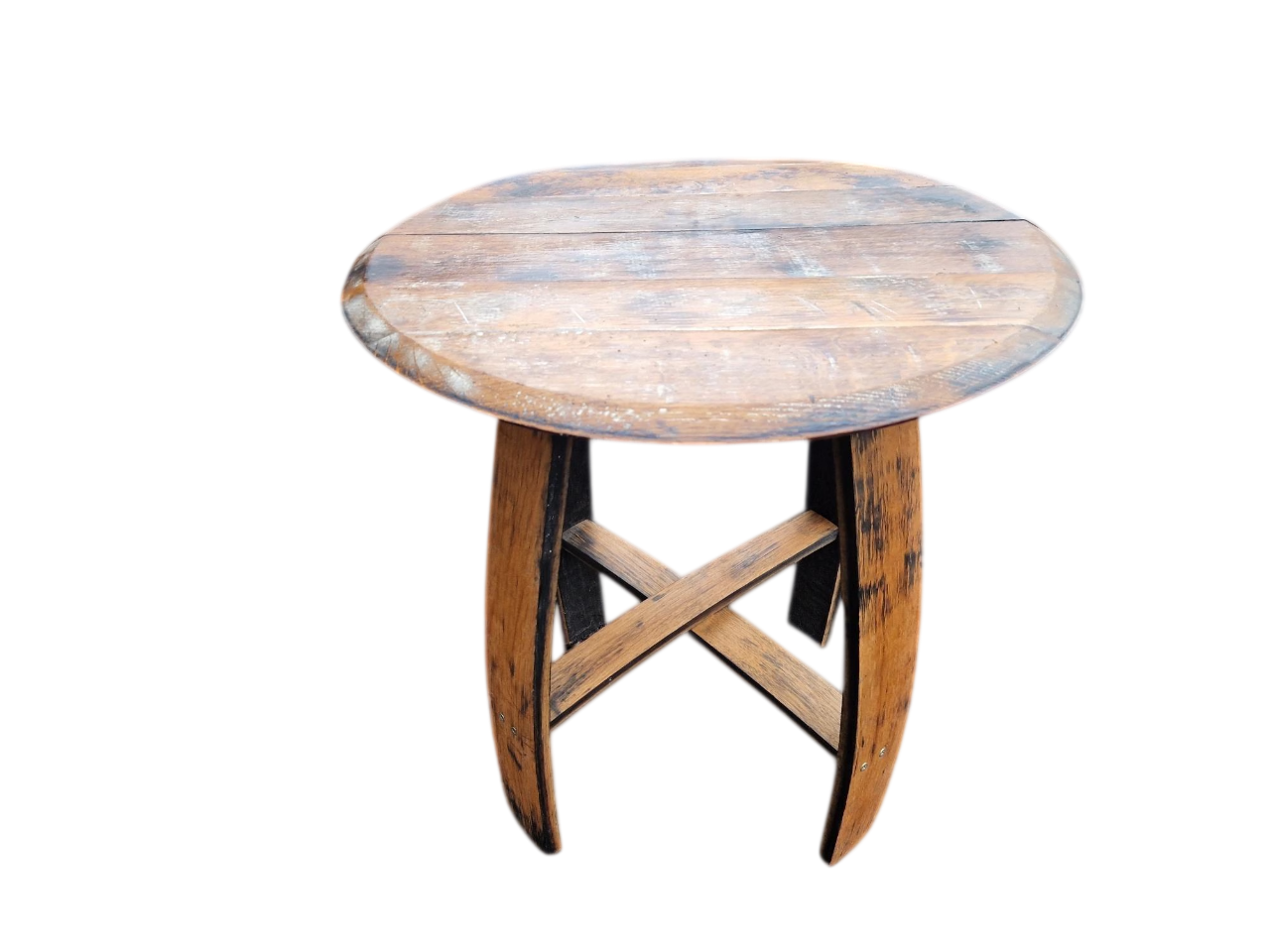 oak barrel armchair duo