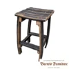 Rustic Dark Oak Whiskey Barrel Bar Set (Table + 4 Stools) - Image 6