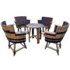 Whiskey Barrel Armchairs & Coffee Table Set 