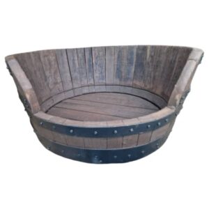 Whiskey Barrel Dog Bed