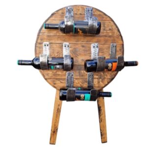 circular barrel wine rack