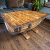 whiskey barrel coffee table