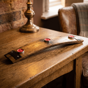 Whiskey Barrel Stave Candle Holder – hero view