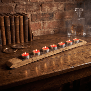 Whiskey Barrel Candle Holder – hero view