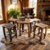 Mini Whiskey Barrel Stool & Coffee Table 