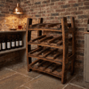 Oak Whiskey Barrel Wine Rack