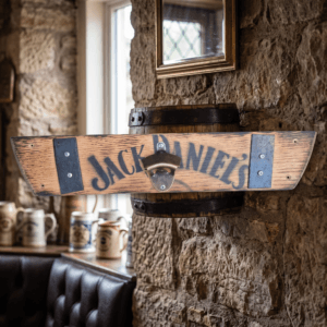 Handcrafted Barrel Stave Bottle Opener – lifestyle setting
